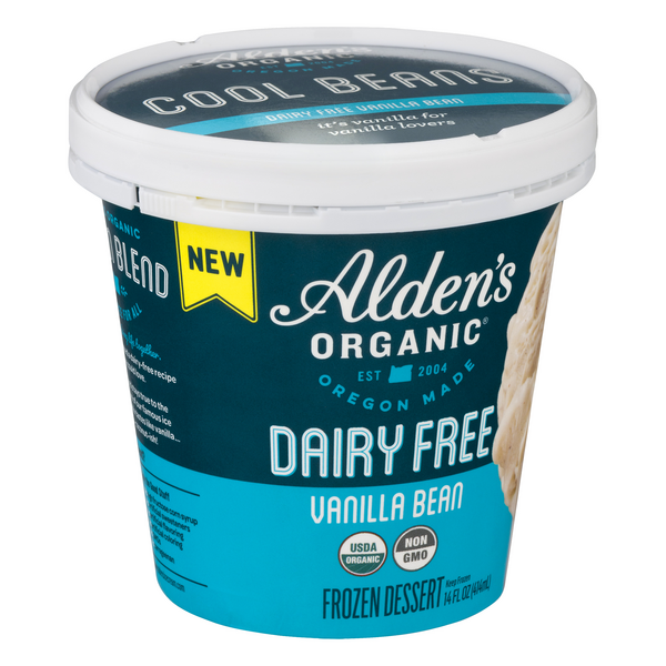 slide 1 of 1, Alden's Organic Dairy Free Frozen Dessert, Vanilla Bean, 14 oz