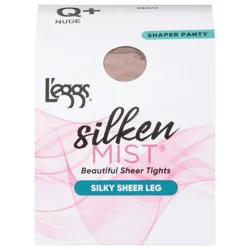 L'eggs Silken Mist Nude Q+ Silky Sheer Leg Shaper Panty 1 ea