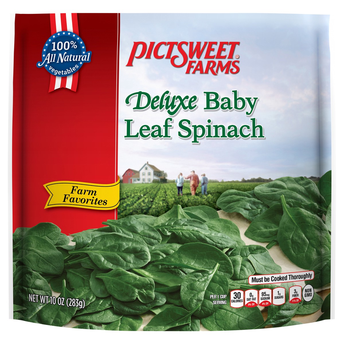 slide 4 of 8, PictSweet Leaf Spinach, 10 oz