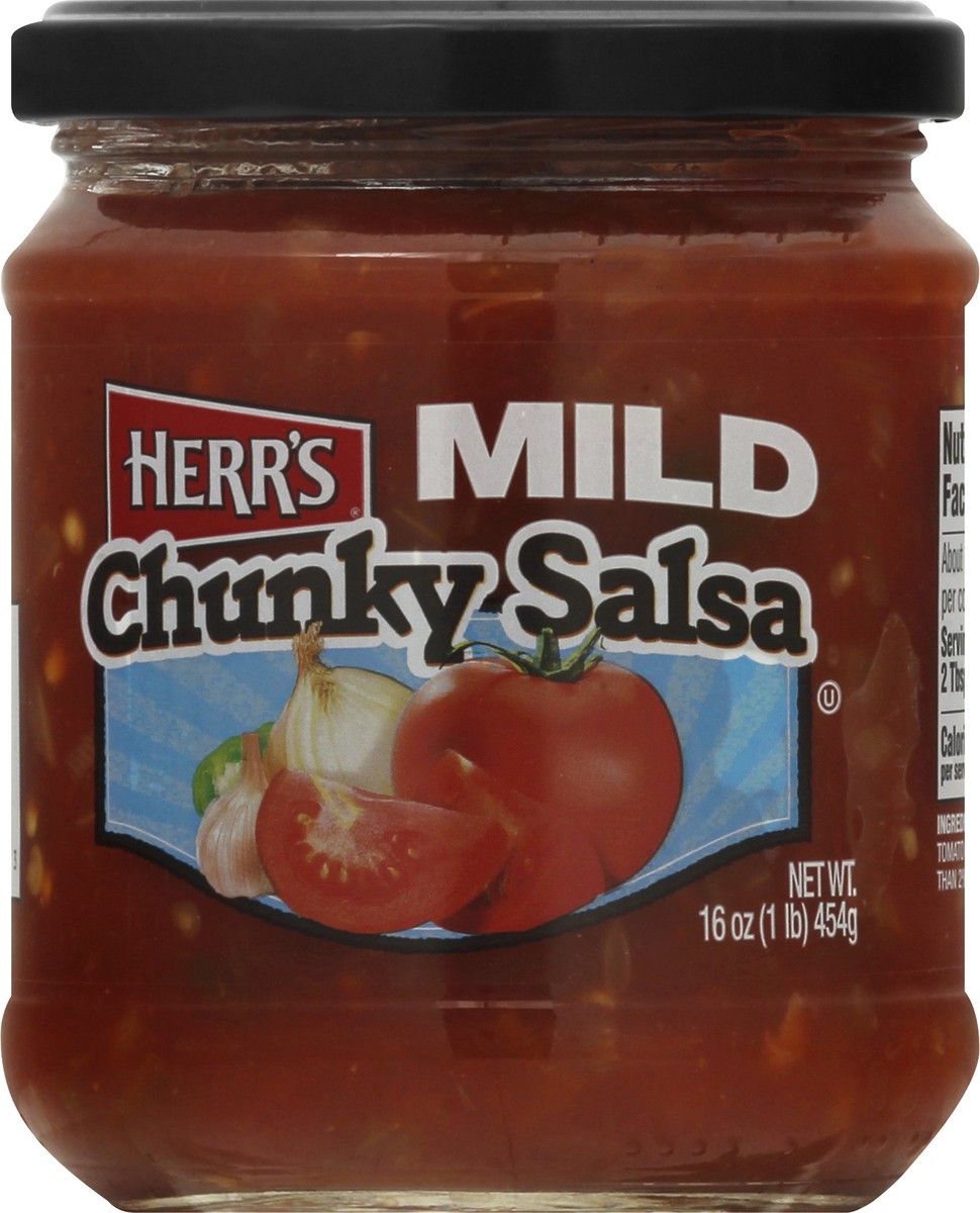 slide 12 of 12, Herr's Mild Chunky Salsa 16 oz, 16 oz