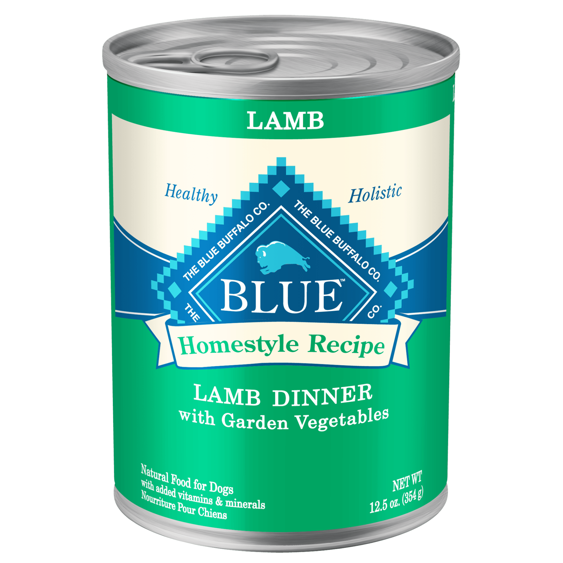 slide 1 of 1, Blue Buffalo Homestyle Recipe Lamb Dinner Canned Dog Food, 12.5 oz