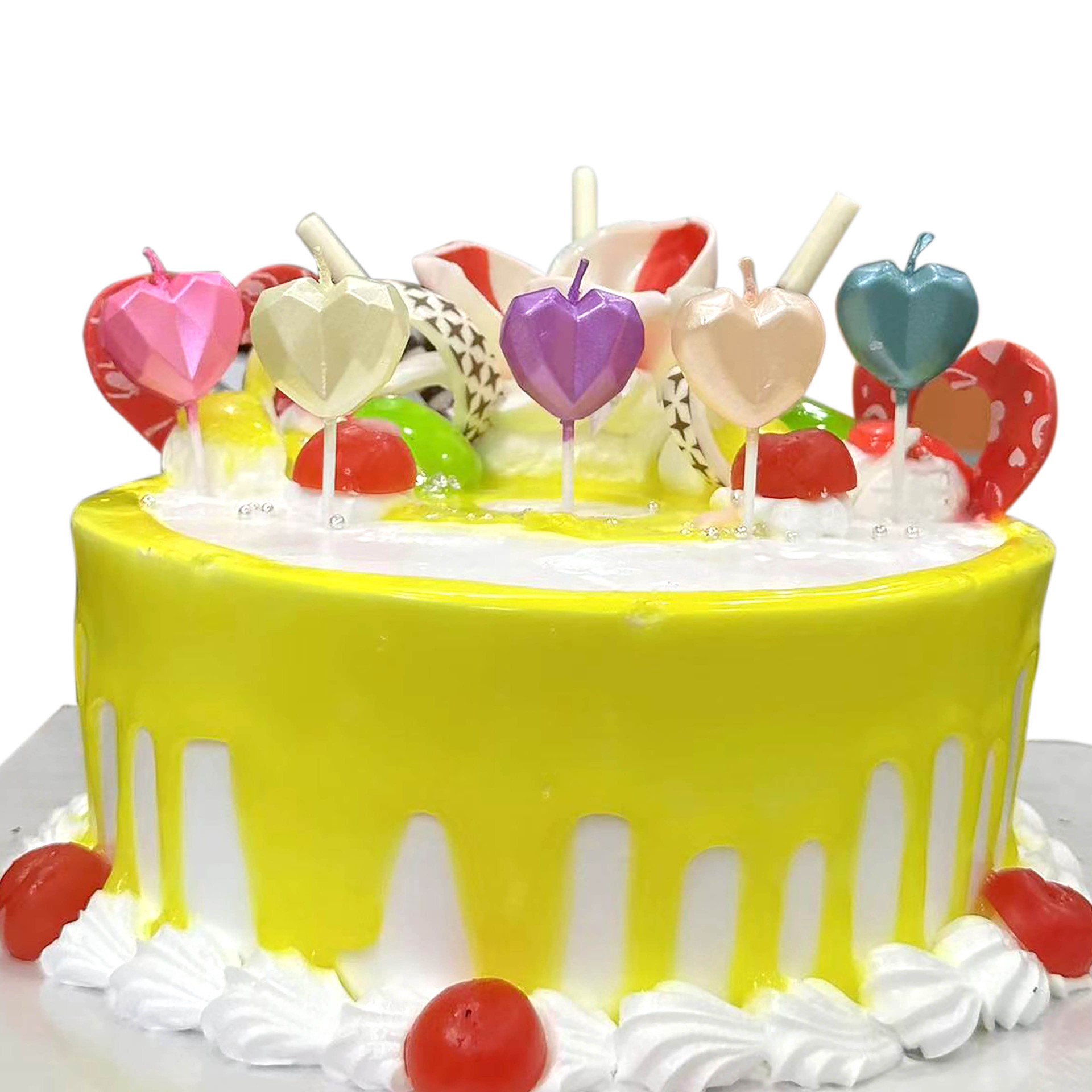 slide 6 of 7, Geometric Heart Candle Set By Celebrate It, 5 candles