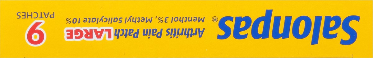 slide 3 of 9, Salonpas Hisamitsu Minty Scent Arthritis Pain Patch Large 9 ea, 9 ct