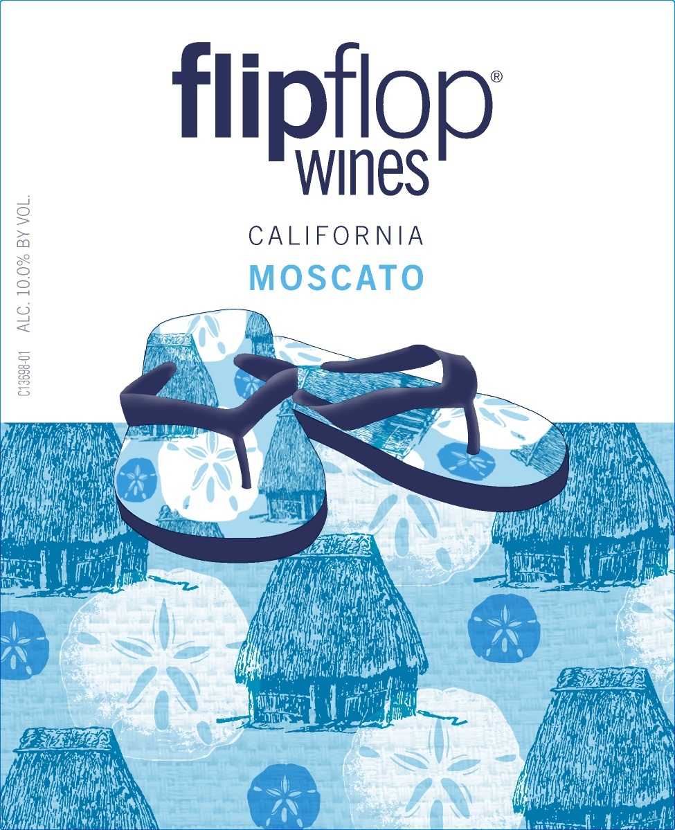 slide 2 of 3, flipflop Moscato White Wine, 750 ml