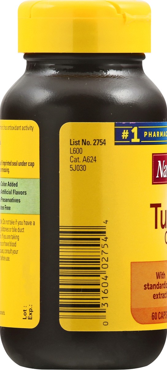 slide 11 of 13, Nature Made Turmeric Curcumin 500 mg, Herbal Supplement for Antioxidant Support, 60 Capsules, 60 Day Supply, 60 ct