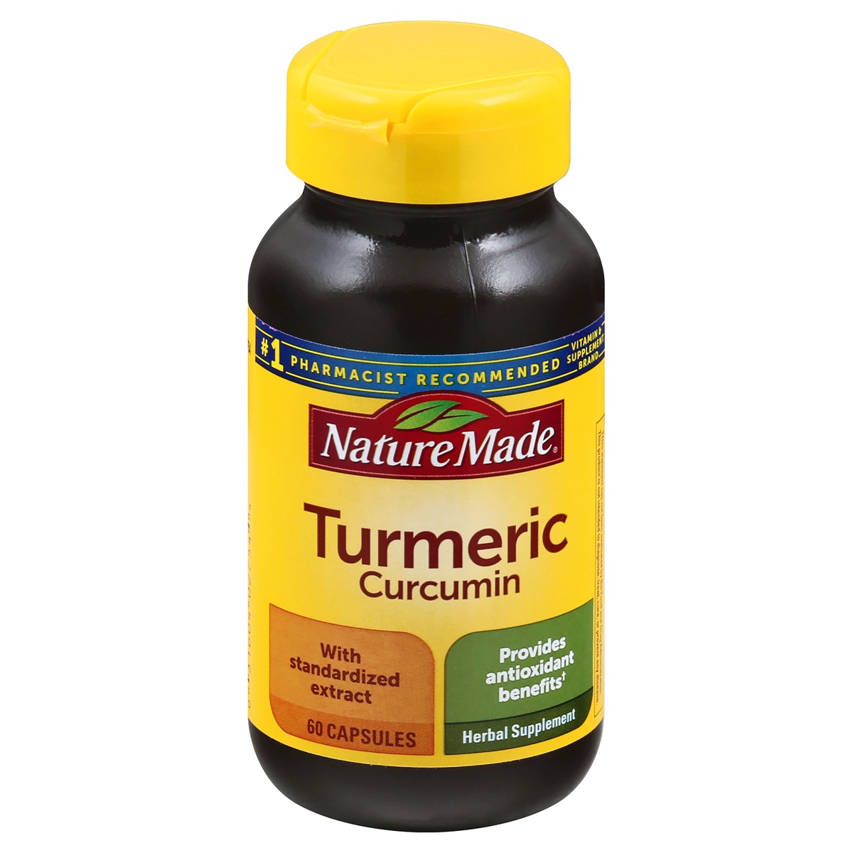 slide 1 of 4, Nature Made Turmeric Curcumin 500mg Supplements for Antioxidant Support Capsules - 60ct, 60 ct