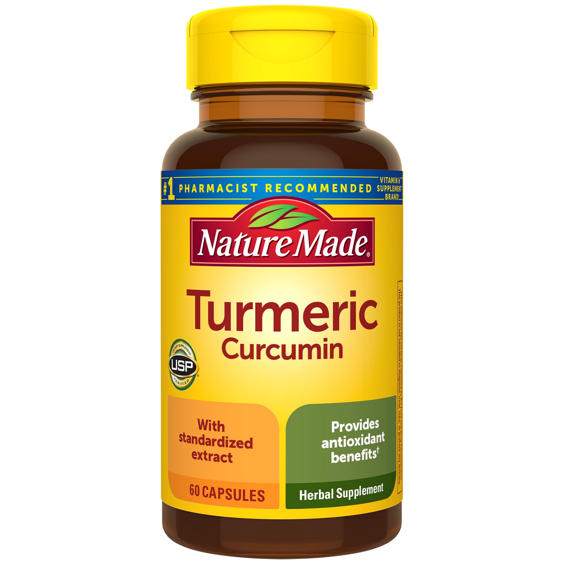 slide 1 of 13, Nature Made Turmeric Curcumin 500 mg, Herbal Supplement for Antioxidant Support, 60 Capsules, 60 Day Supply, 60 ct