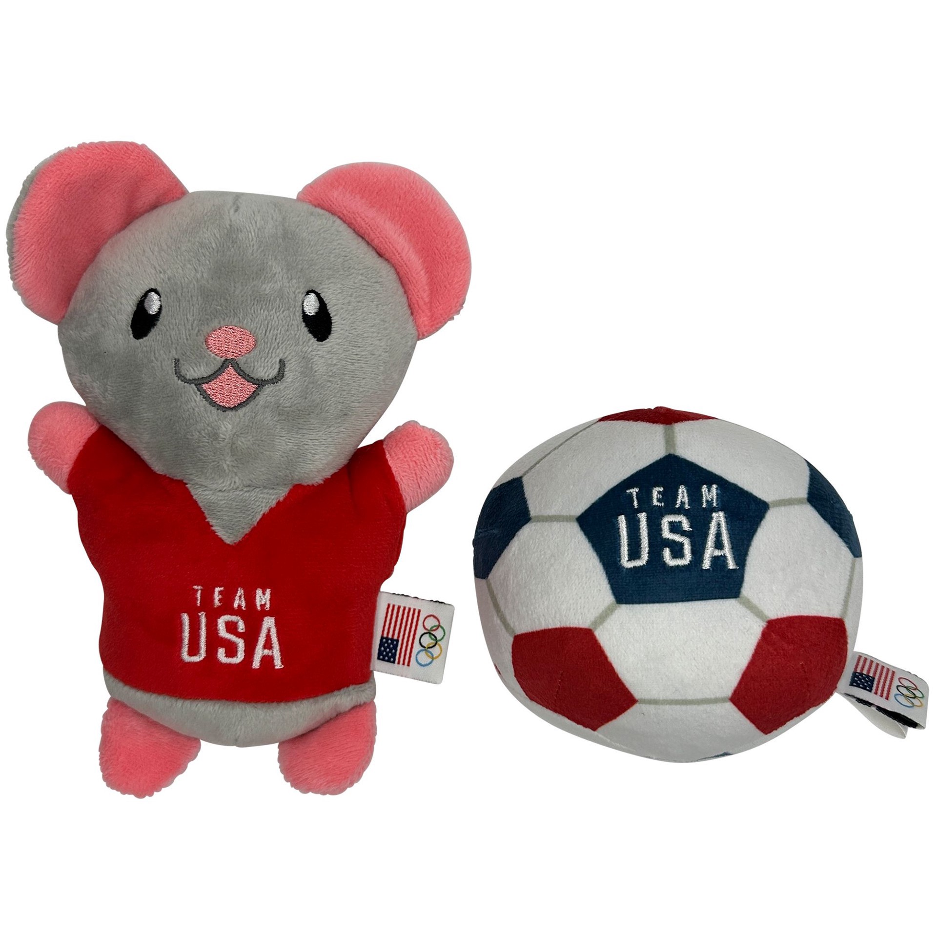 slide 1 of 1, GMason Team USA Soccer Mouse Dog Toy, 1 ct