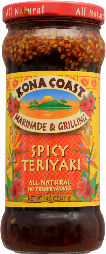 slide 1 of 1, Kona Coast Sauce Marinade & Grilling Spicy Teriyaki, 14.5 oz