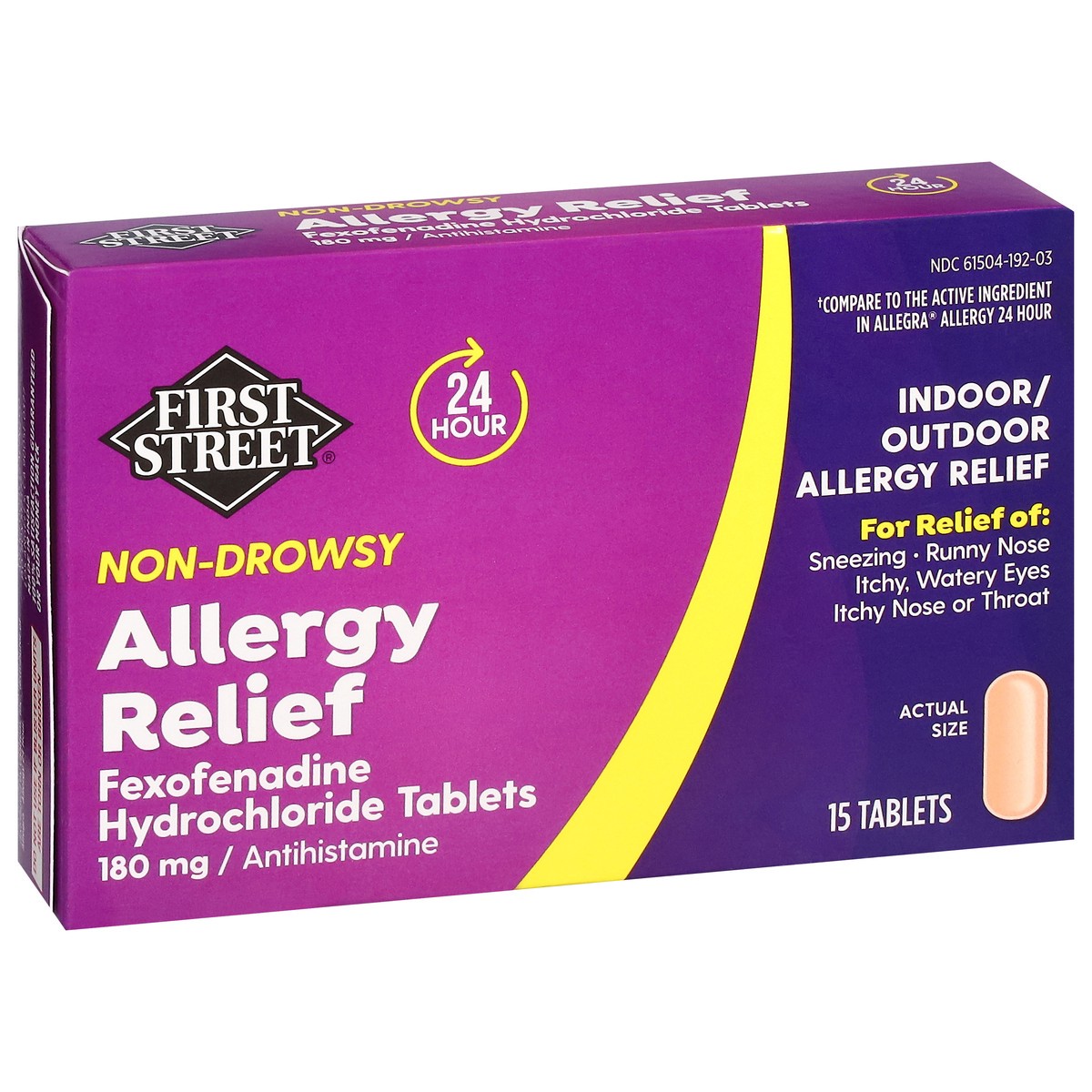 slide 8 of 13, First Street Fs Alrgy Rel Fexo 24Hr Tab - 15 ct, 15 ct