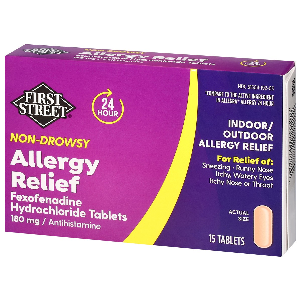 slide 2 of 13, First Street Fs Alrgy Rel Fexo 24Hr Tab - 15 ct, 15 ct