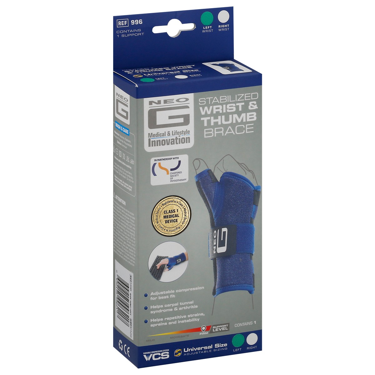 slide 5 of 11, Neo G Universal Size Left Wrist & Thumb Brace 1 ea, 1 ct