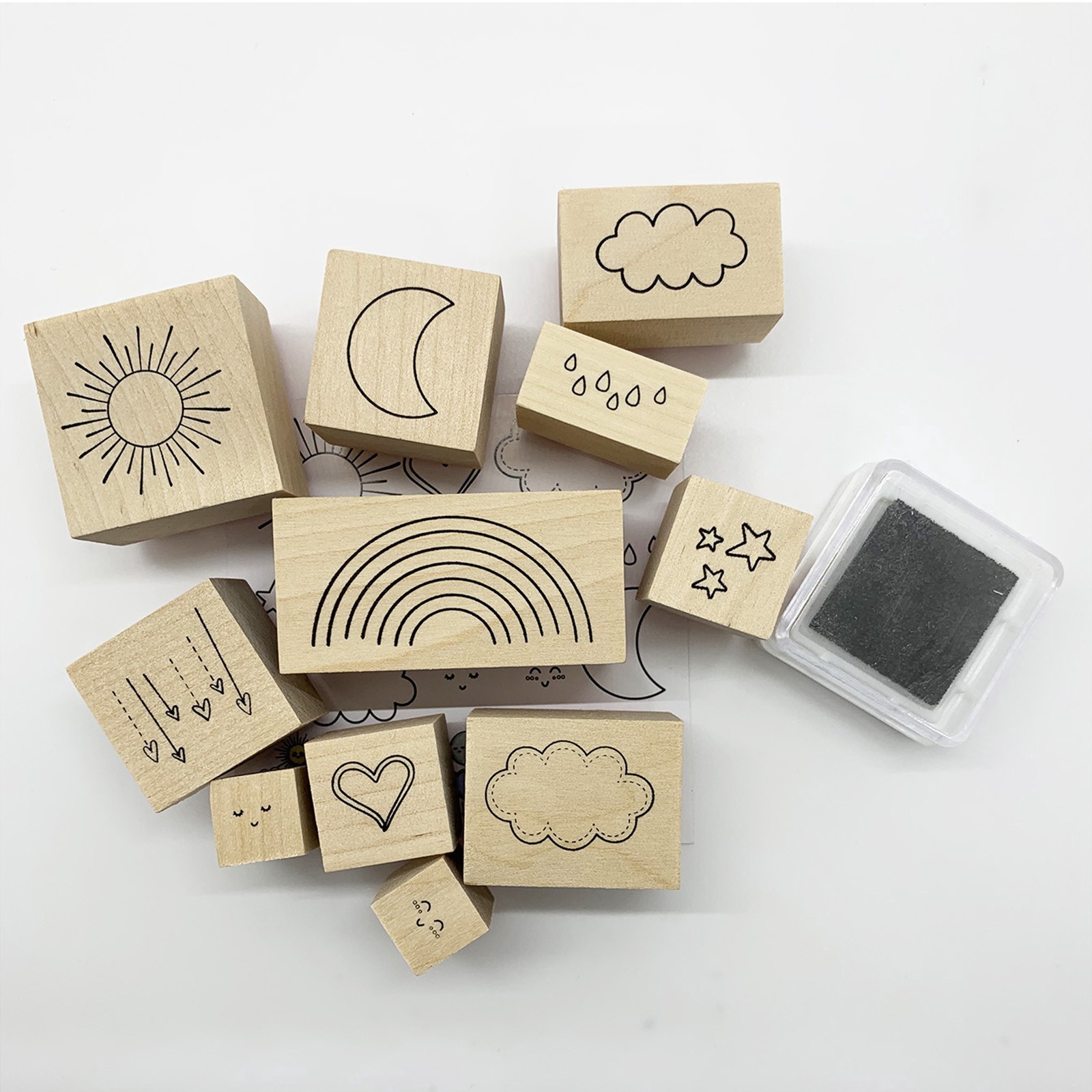 slide 4 of 4, Rainbow Wood Stamp Jar Set By Recollections, 5.6 in x 3.6 in x 3.6 in