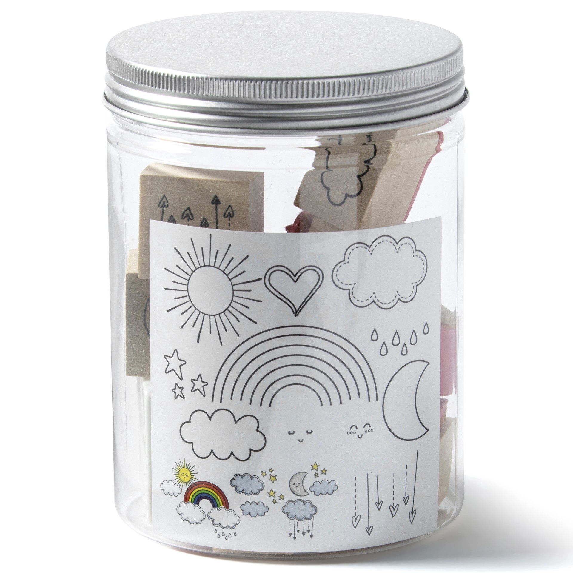 slide 3 of 4, Rainbow Wood Stamp Jar Set By Recollections, 5.6 in x 3.6 in x 3.6 in