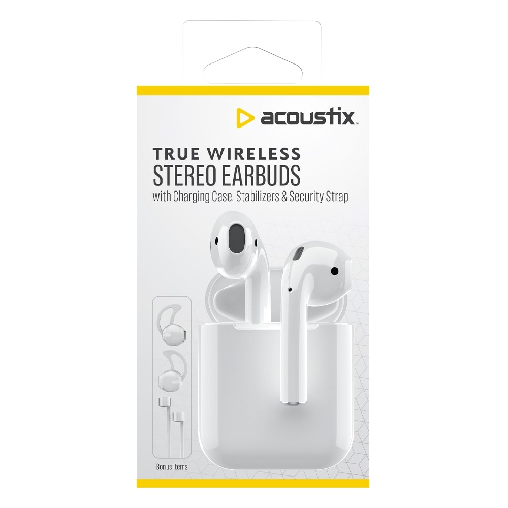 slide 1 of 1, Acoustix True Wireless Earbuds - White, 1 ct