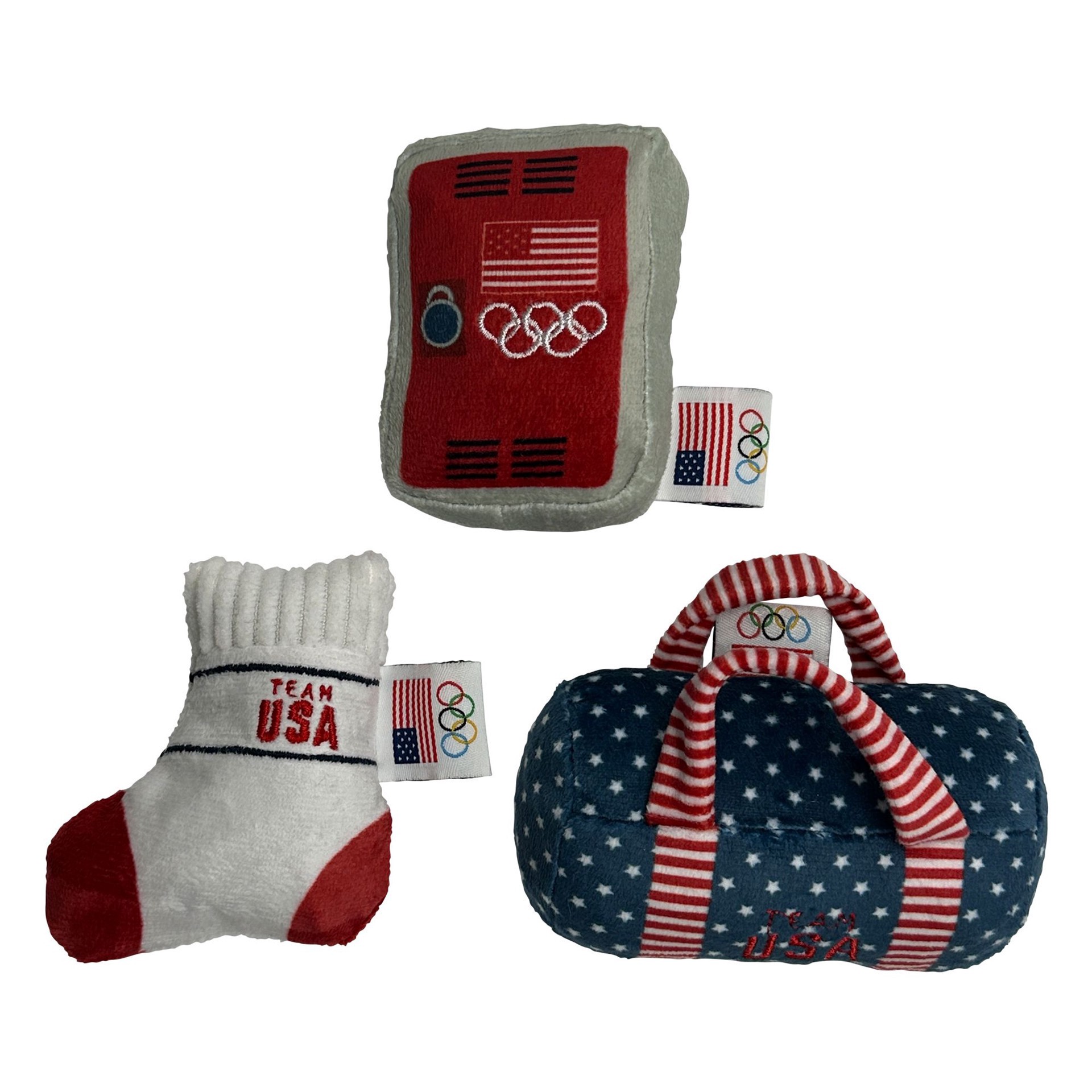 slide 1 of 1, GMason Team USA Plush Gym Set, 3 Pack, 1 ct