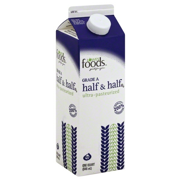 slide 1 of 1, Lowes Foods Half & Half, 32 oz