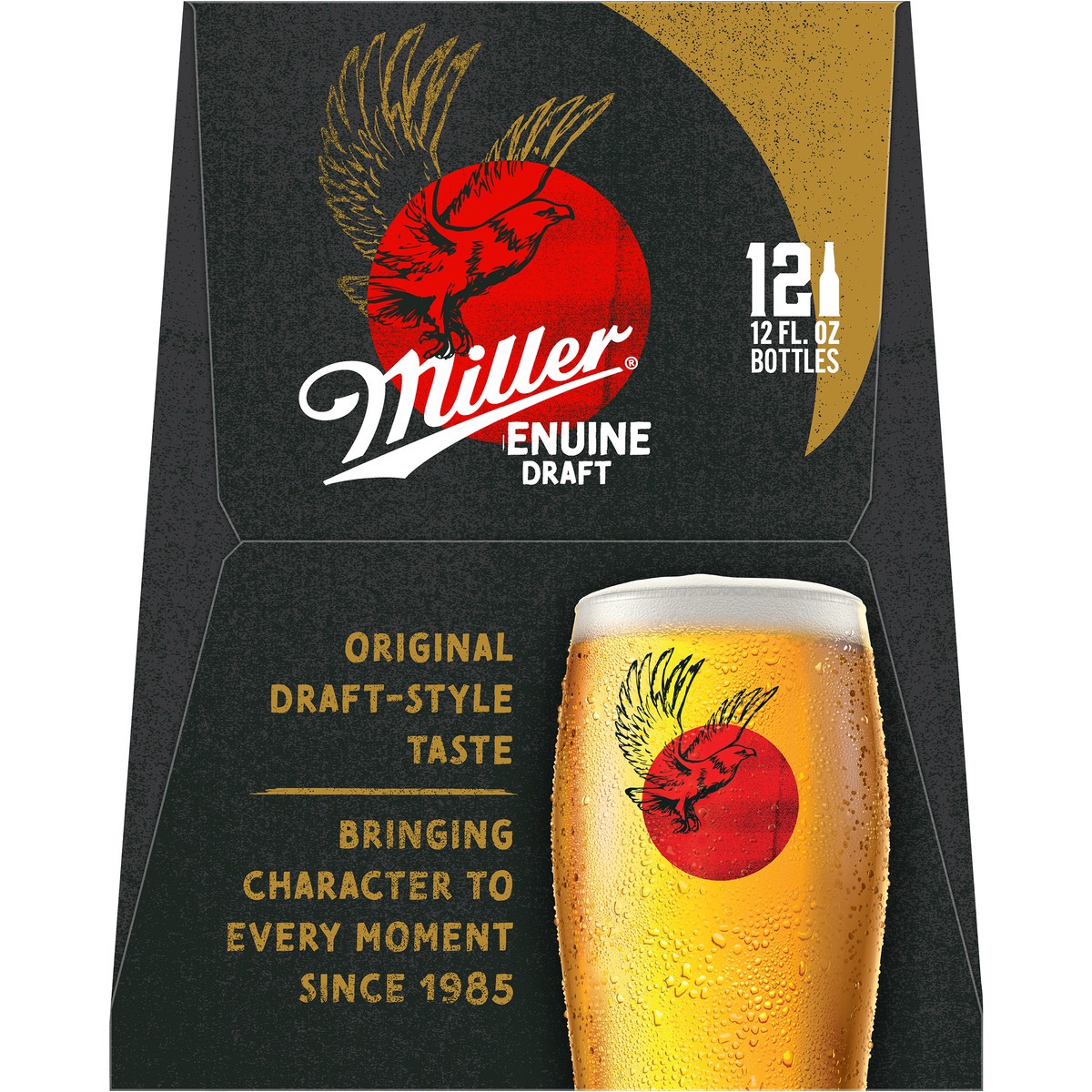 slide 8 of 9, Miller Genuine Draft American Beer, 4.6% ABV, 12-pack, 12-oz. beer bottles, 12 ct; 12 oz