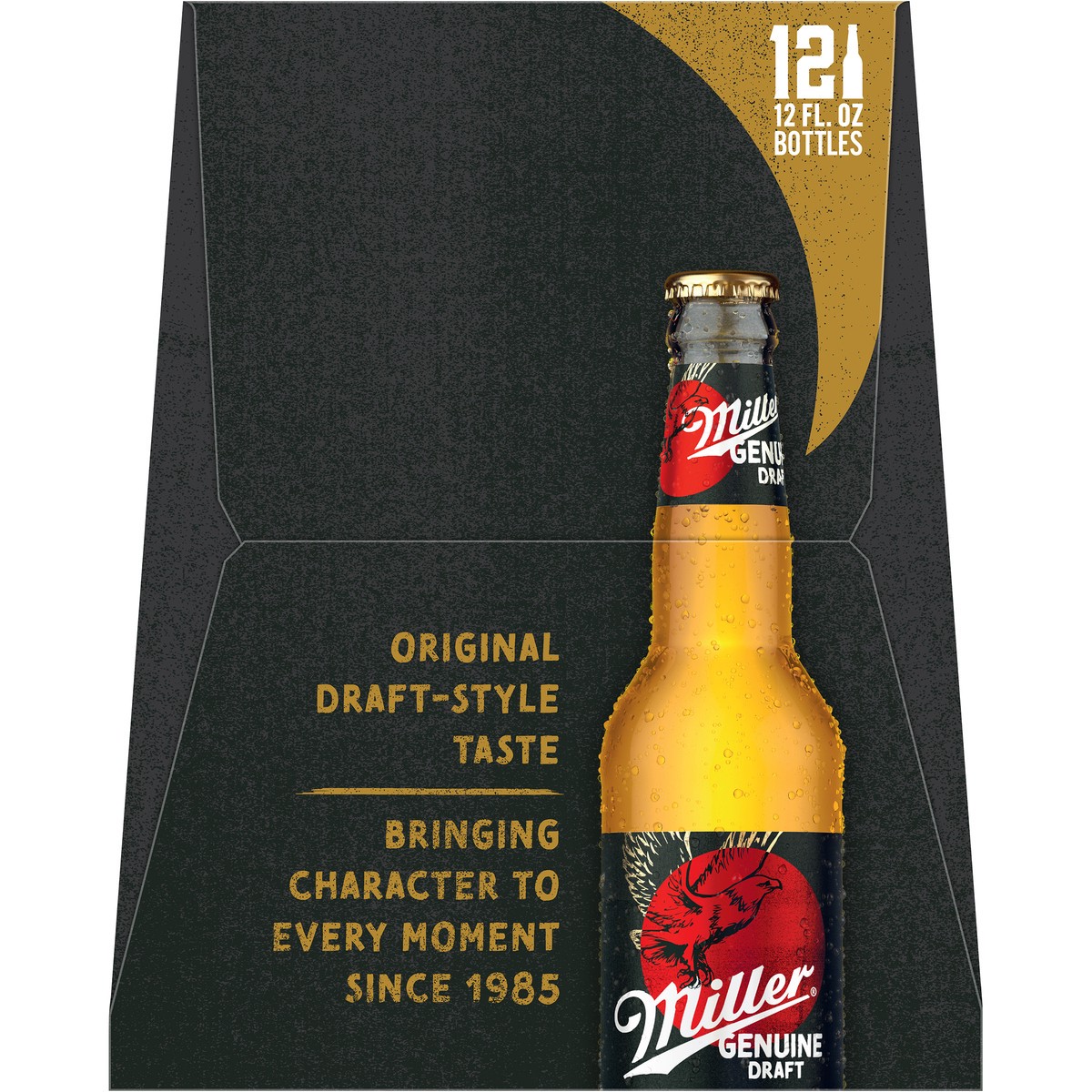 slide 2 of 9, Miller Genuine Draft American Beer, 4.6% ABV, 12-pack, 12-oz. beer bottles, 12 ct; 12 oz