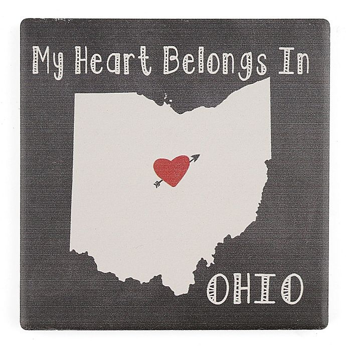 slide 1 of 1, Thirstystone My Heart Belongs to Ohio Single Coaster, 1 ct