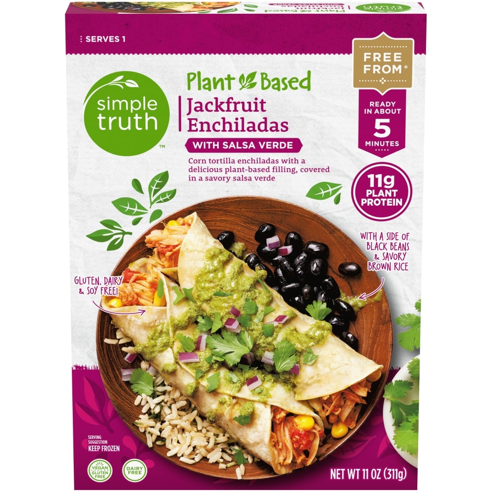 slide 1 of 1, Simple Truth Plant Based Jackfruit Enchiladas, 11 oz