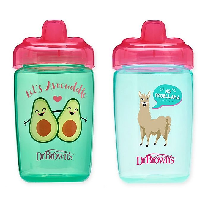 Dr. Brown's Milestones Baby's First Straw Sippy Cup - Pink - 2pk