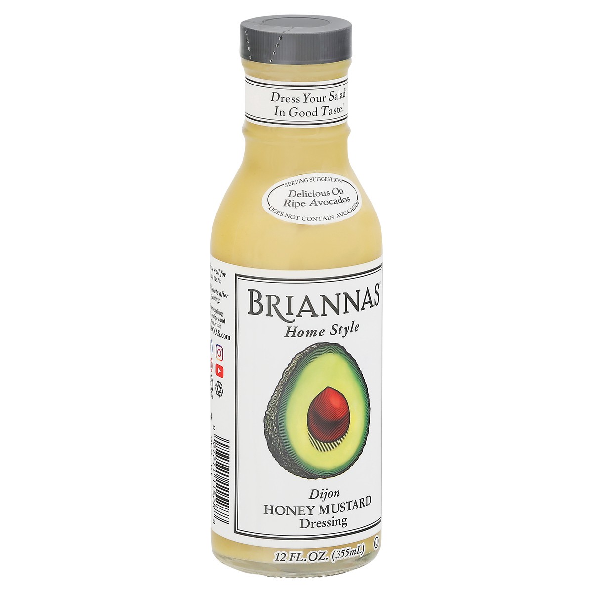 slide 2 of 9, BRIANNAS Honey Mustard Dressing, 12 oz