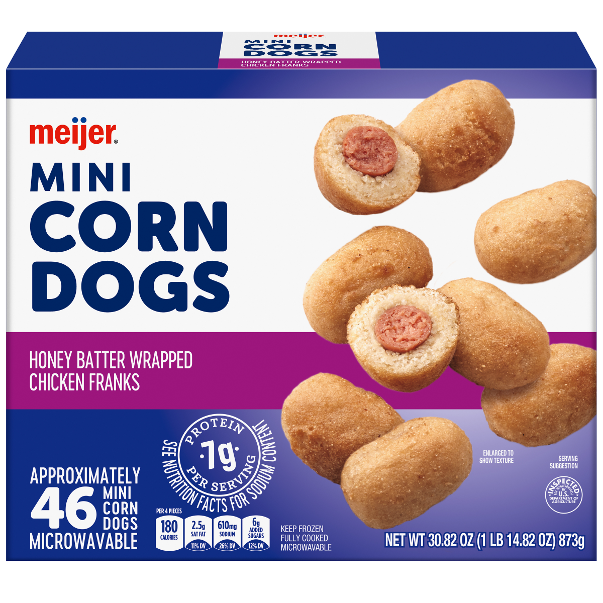 slide 1 of 2, Meijer Mini Corn Dogs, 46 ct