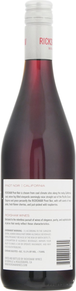 slide 6 of 9, Rickshaw Pinot Noir 750 ml, 750 ml