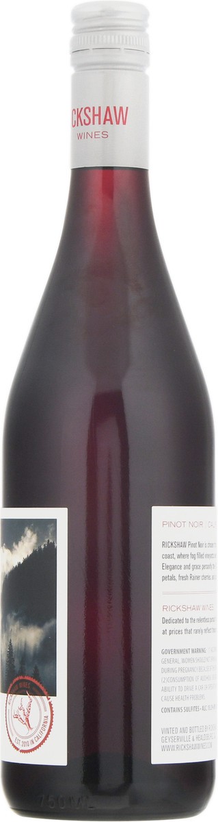 slide 8 of 9, Rickshaw Pinot Noir 750 ml, 750 ml