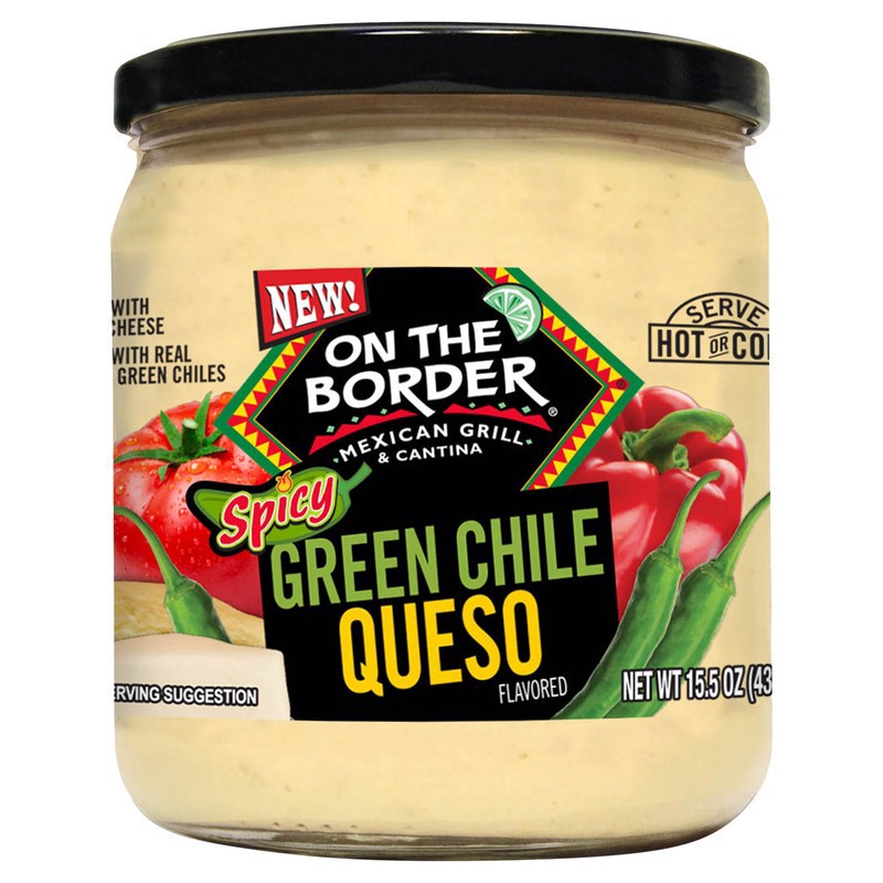 slide 1 of 1, On The Border Spicy Green Chile Queso 15.25 oz, 15.25 oz