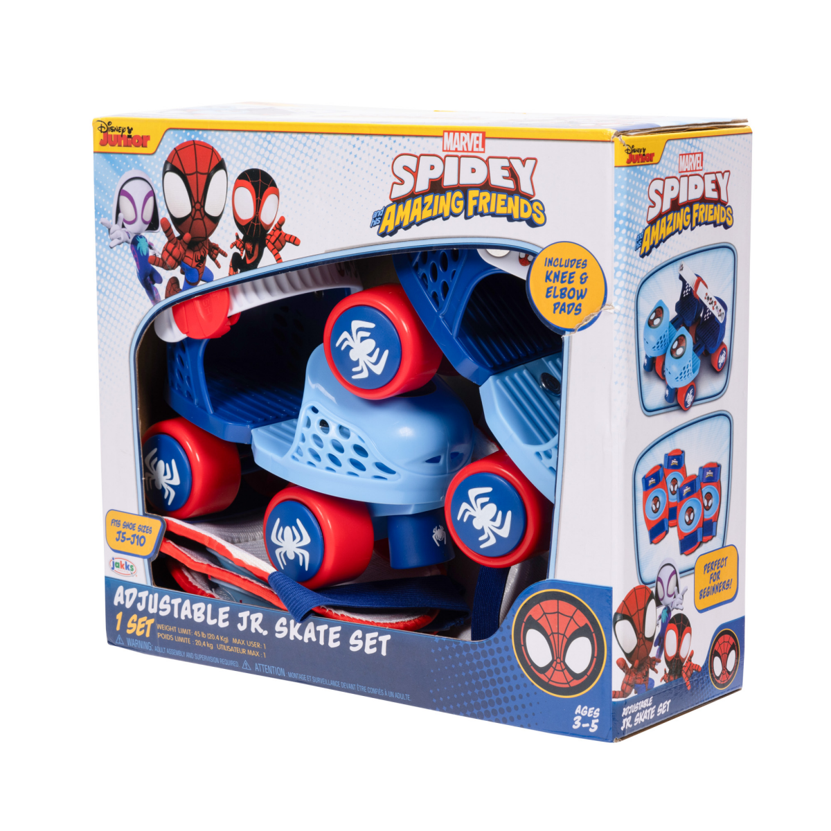 slide 1 of 4, Spidey & His Amazing Friends Junior Skates with Pads, 1 ct
