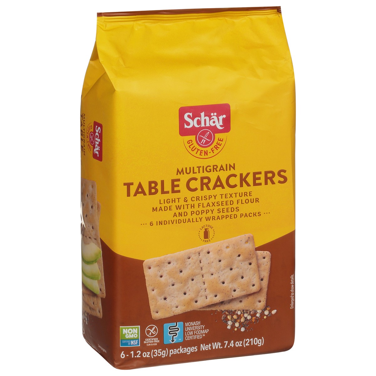 slide 2 of 9, Schär Gluten-Free Multigrain Table Crackers 6 - 1.2 oz Packages, 7.4 oz