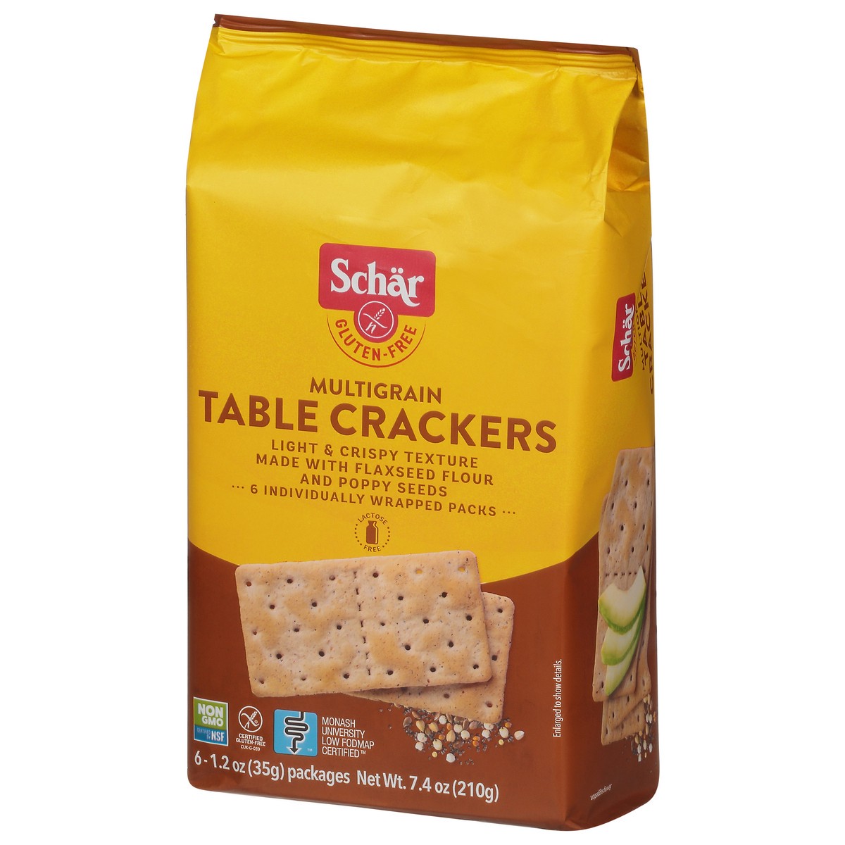 slide 6 of 9, Schär Gluten-Free Multigrain Table Crackers 6 - 1.2 oz Packages, 7.4 oz