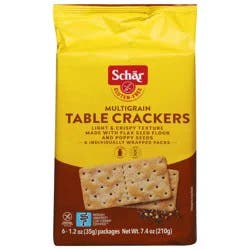 Schär Gluten-Free Multigrain Table Crackers 6 - 1.2 oz Packages