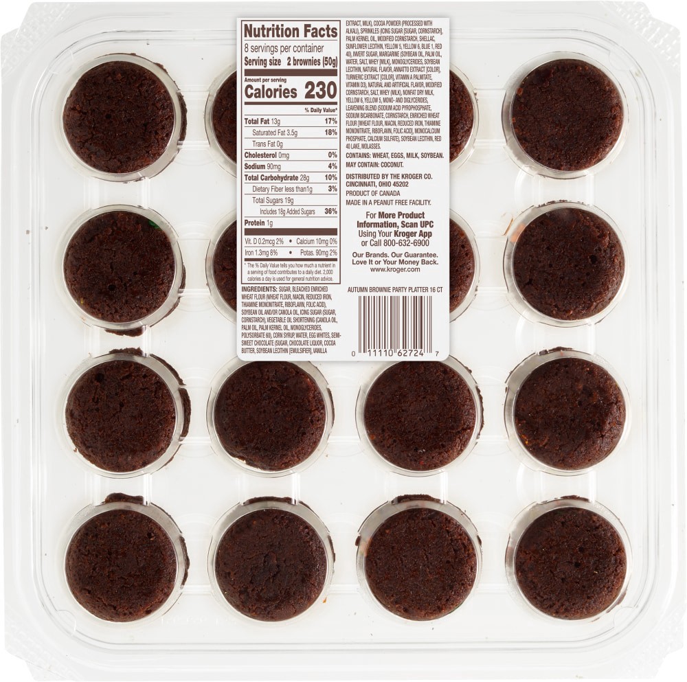 slide 2 of 3, Bakery Fresh Goodness Limited Edition Autumn Brownie Party Platter, 14 oz