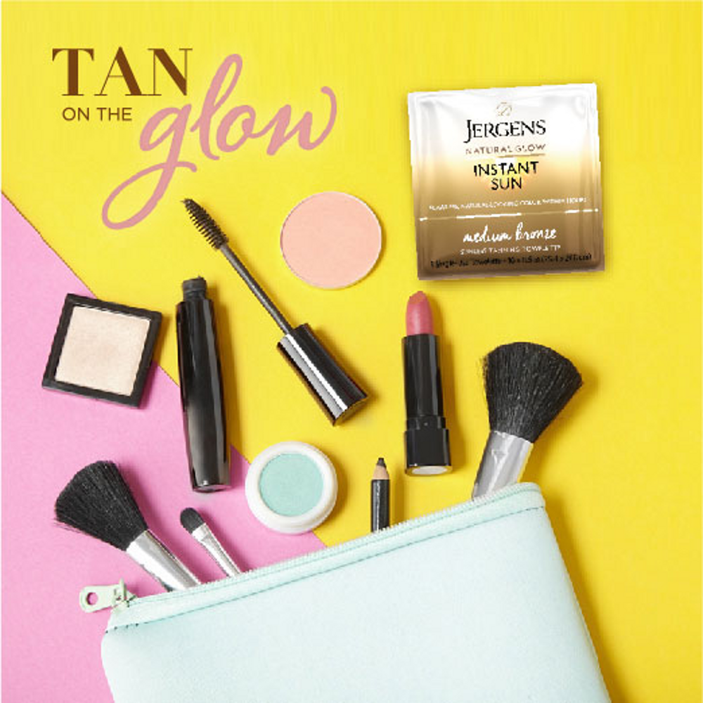 slide 4 of 5, Jergens Self Tanning Towelettes, Single Use Self Tanner Wipes, for Travel, 6 ct