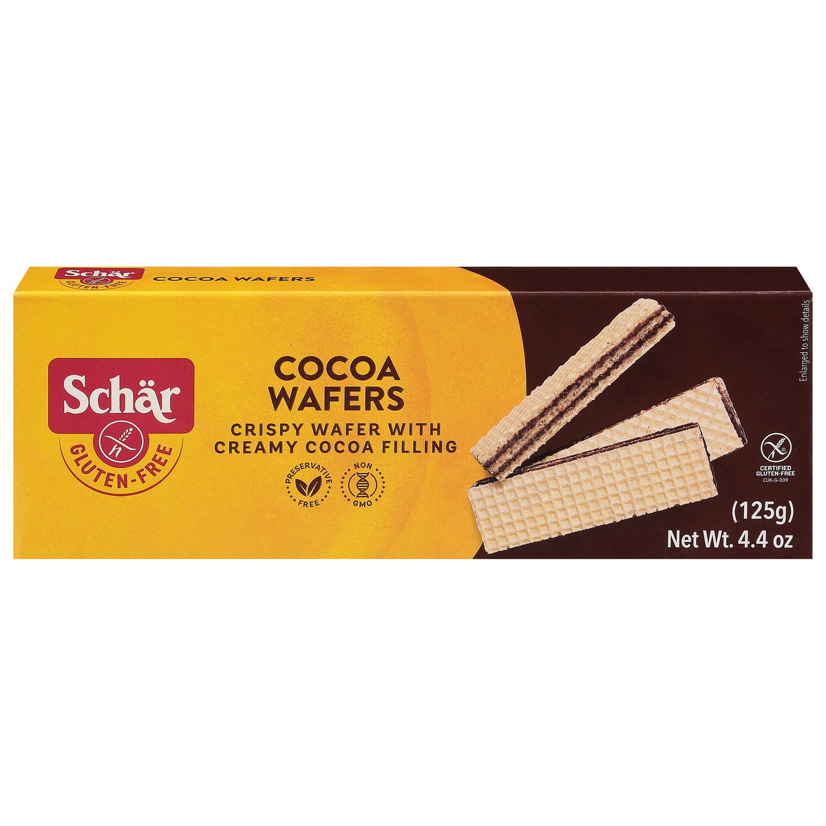 slide 1 of 9, Schär Schar Gluten Free Cocoa Wafers, 4.4 oz