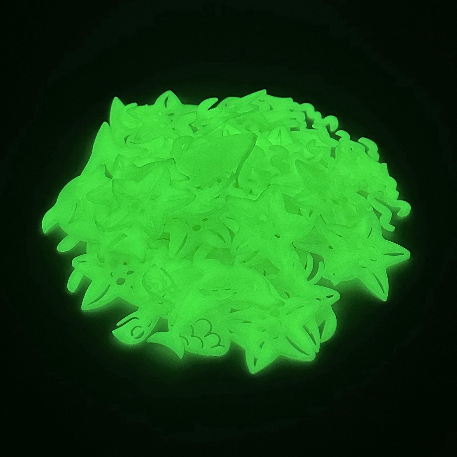 slide 5 of 6, Sea Creatures Glow-In-The-Dark Stickers By Creatology, 5.51 in x 8.46 in x 0.59 in