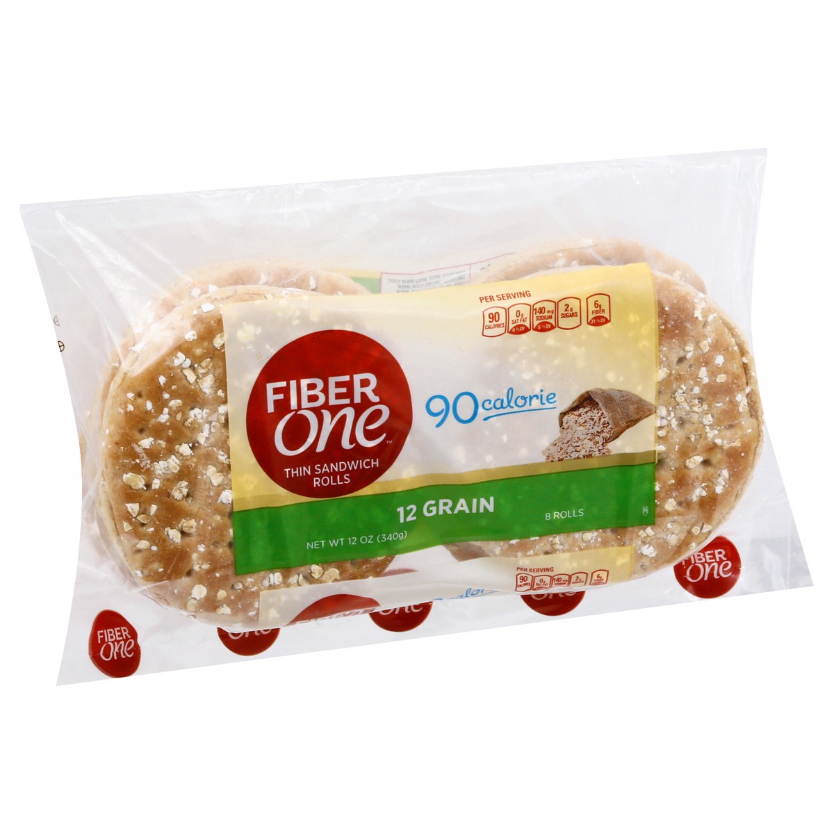 slide 6 of 9, Fiber One Sandwich Rolls, 12 Grain, Thin, 12 oz