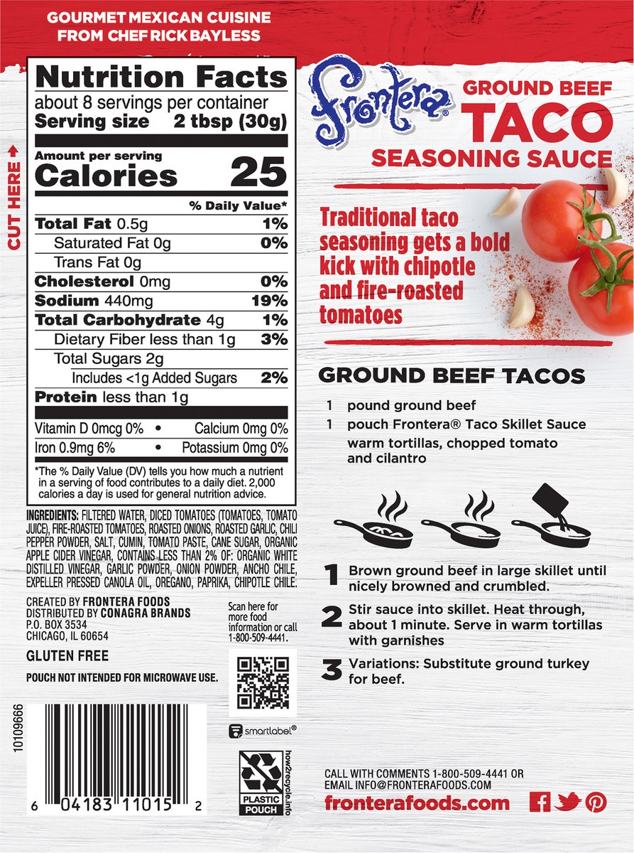 slide 6 of 6, Frontera Ground Beef Taco Original Seasoning Sauce 8 oz, 8 oz