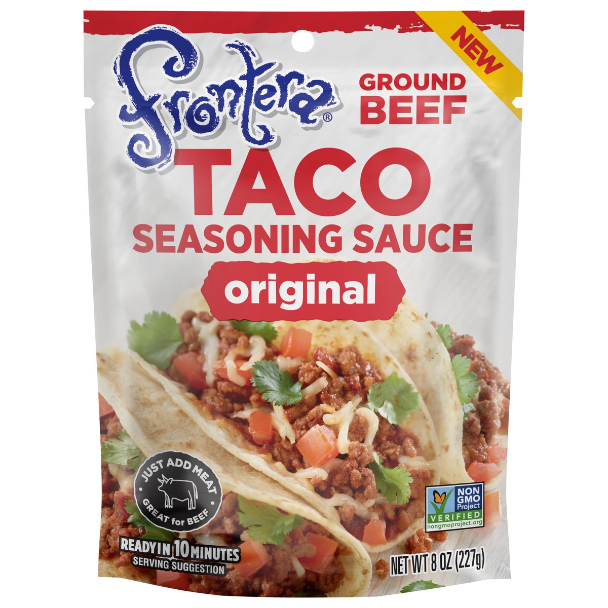 slide 1 of 6, Frontera Ground Beef Taco Original Seasoning Sauce 8 oz, 8 oz