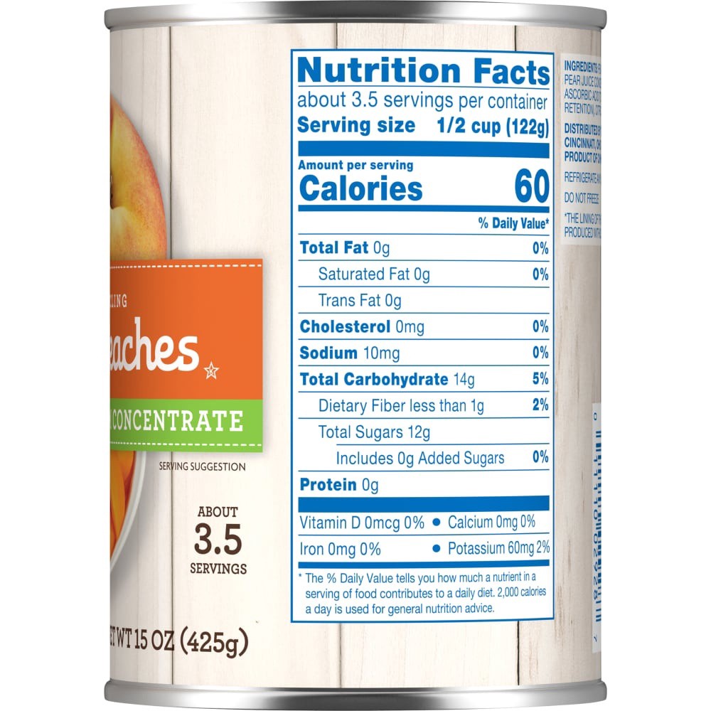 slide 4 of 4, Kroger Sliced Yellow Cling Peaches In Pear Juice, 15 oz