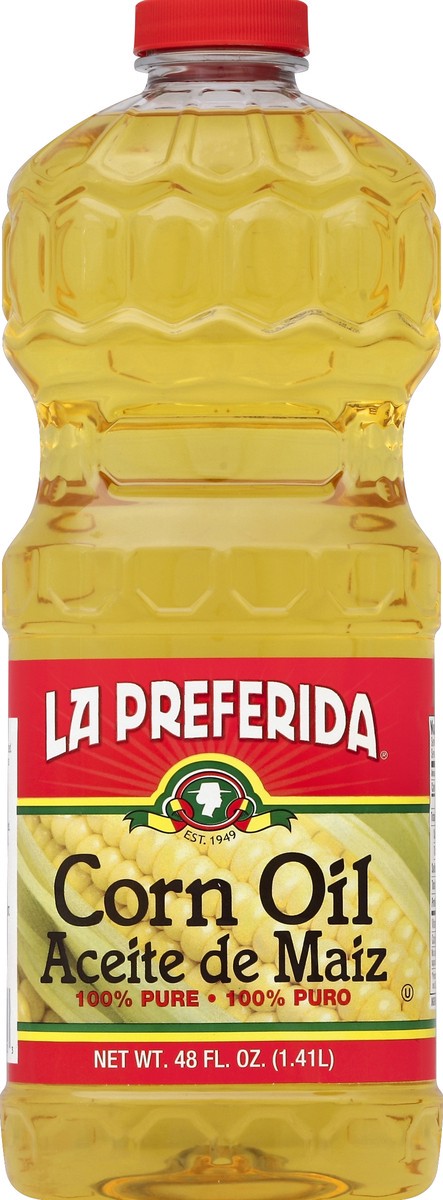 slide 1 of 3, La Preferida Corn Oil 48 oz, 48 ct