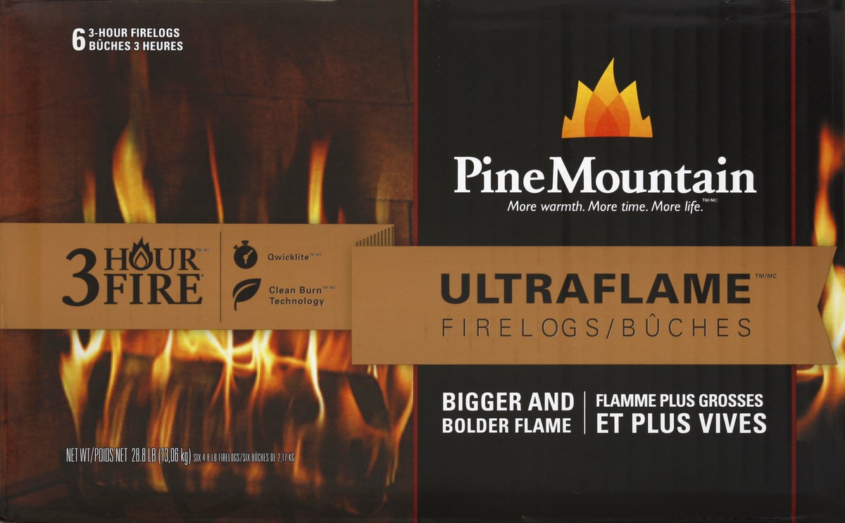 slide 3 of 4, Pine Mountain Ultra Flame Firelogs, 4 lb