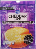 slide 1 of 1, Kroger Finely Shredded Cheddar Jack Cheese, 8 oz