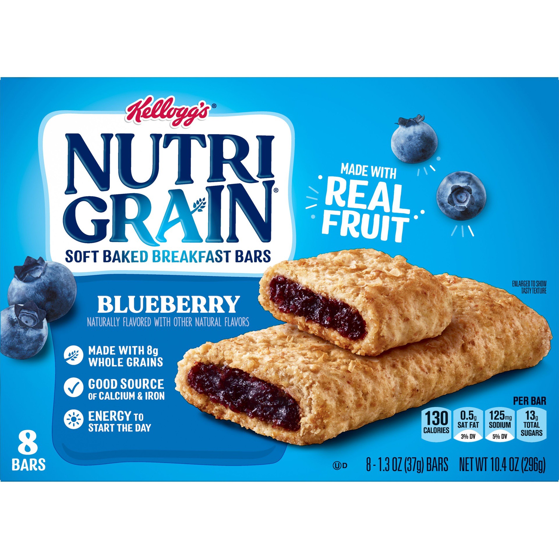 slide 7 of 7, Nutrigrain Kellogg's Nutrigrain Blueberry Cereal Bars, 8 ct