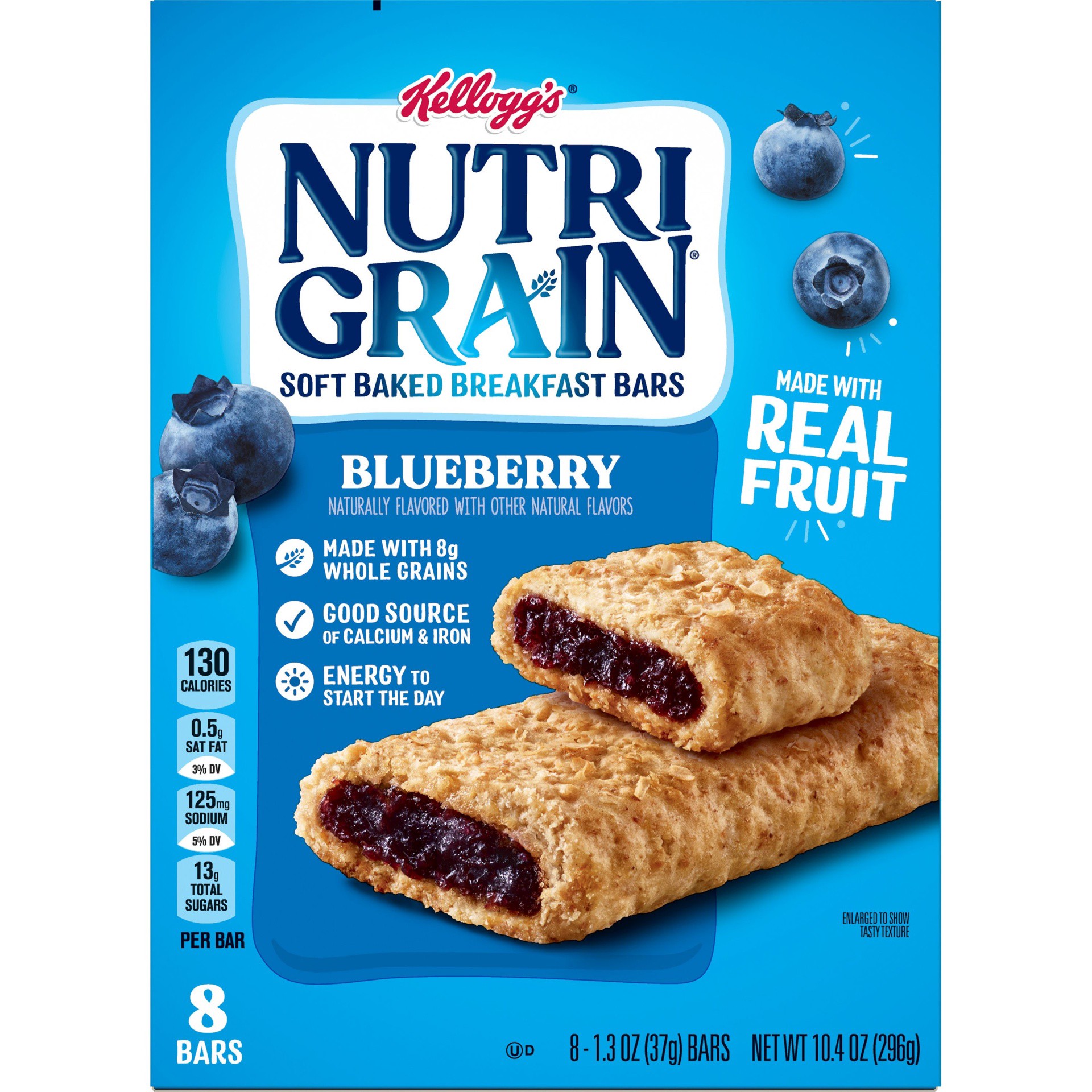 slide 2 of 7, Nutrigrain Kellogg's Nutrigrain Blueberry Cereal Bars, 8 ct