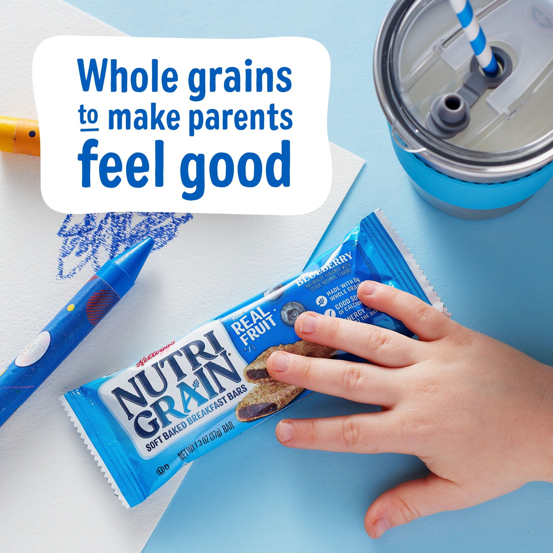 slide 5 of 7, Nutrigrain Kellogg's Nutrigrain Blueberry Cereal Bars, 8 ct