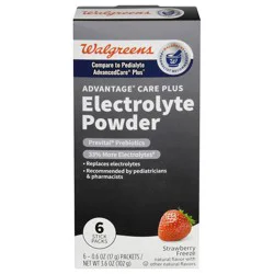 Walgreens Advantage Care Plus Electrolyte Powder Packets, With Prevital Prebiotics - 6 ct